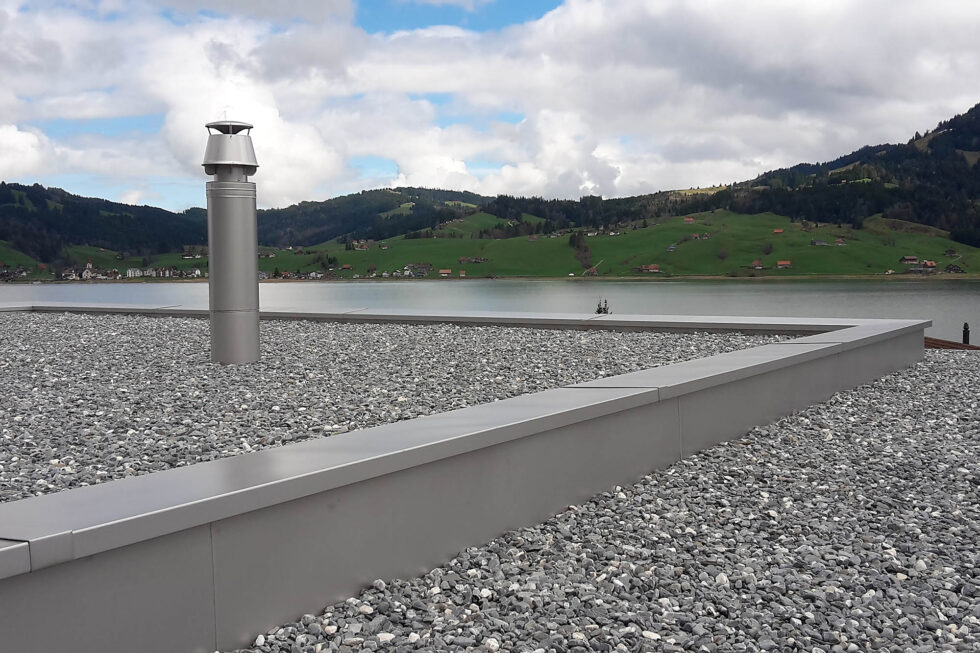 EPDM-Flachdach mit Kiesbeschwerung