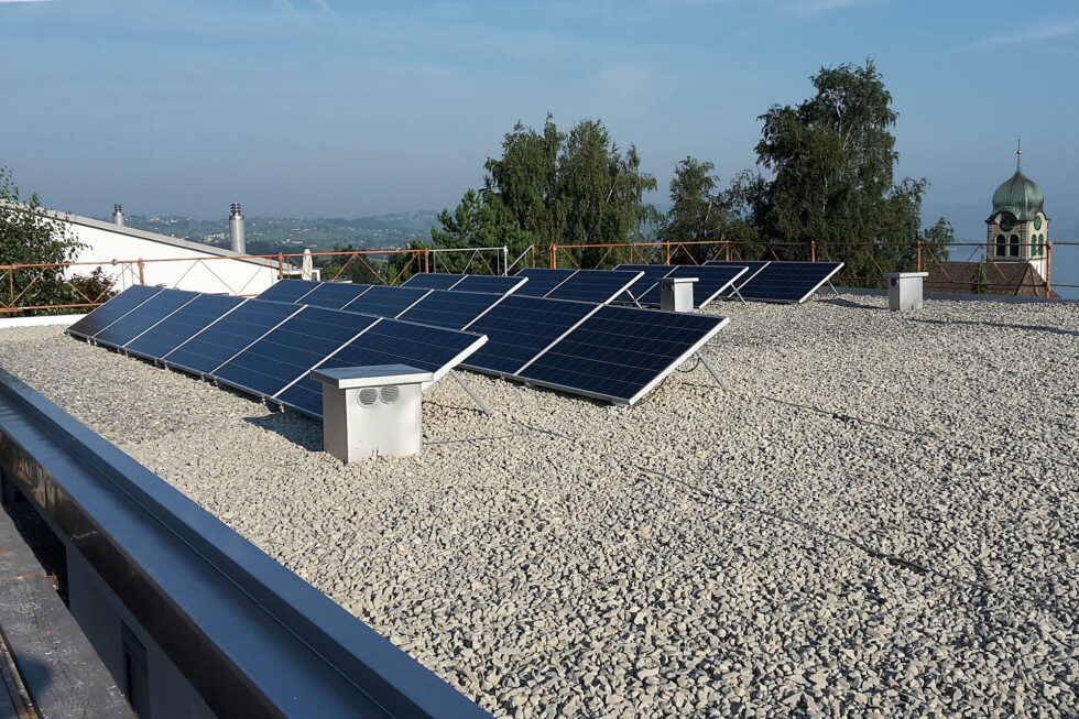 Solaranlage auf einem Flachdach