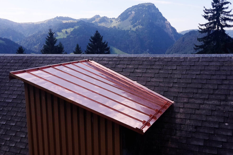 Eingedecktes Blechdach