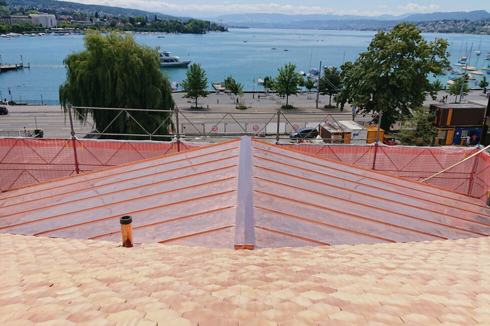Spenglerarbeiten an einer Villa